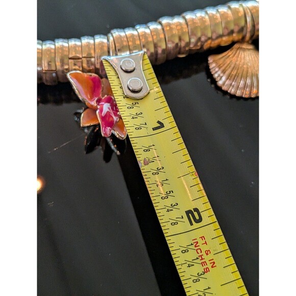 ZARA Necklace Women's Seashore Charms Golden Enamel Cream Cord Statement Coastal - Picture 14 of 15